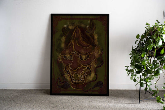 Hanya mask Asian Style Poster | Wall Art for Home & Office | High-Quality Print - High-Quality Visual Display