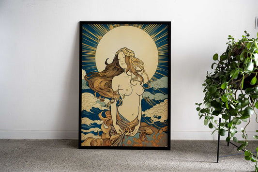 Hathor Goddess Of Beauty Asian Style Poster | Wall Art for Home & Office | High-Quality Print - High-Quality Visual Display