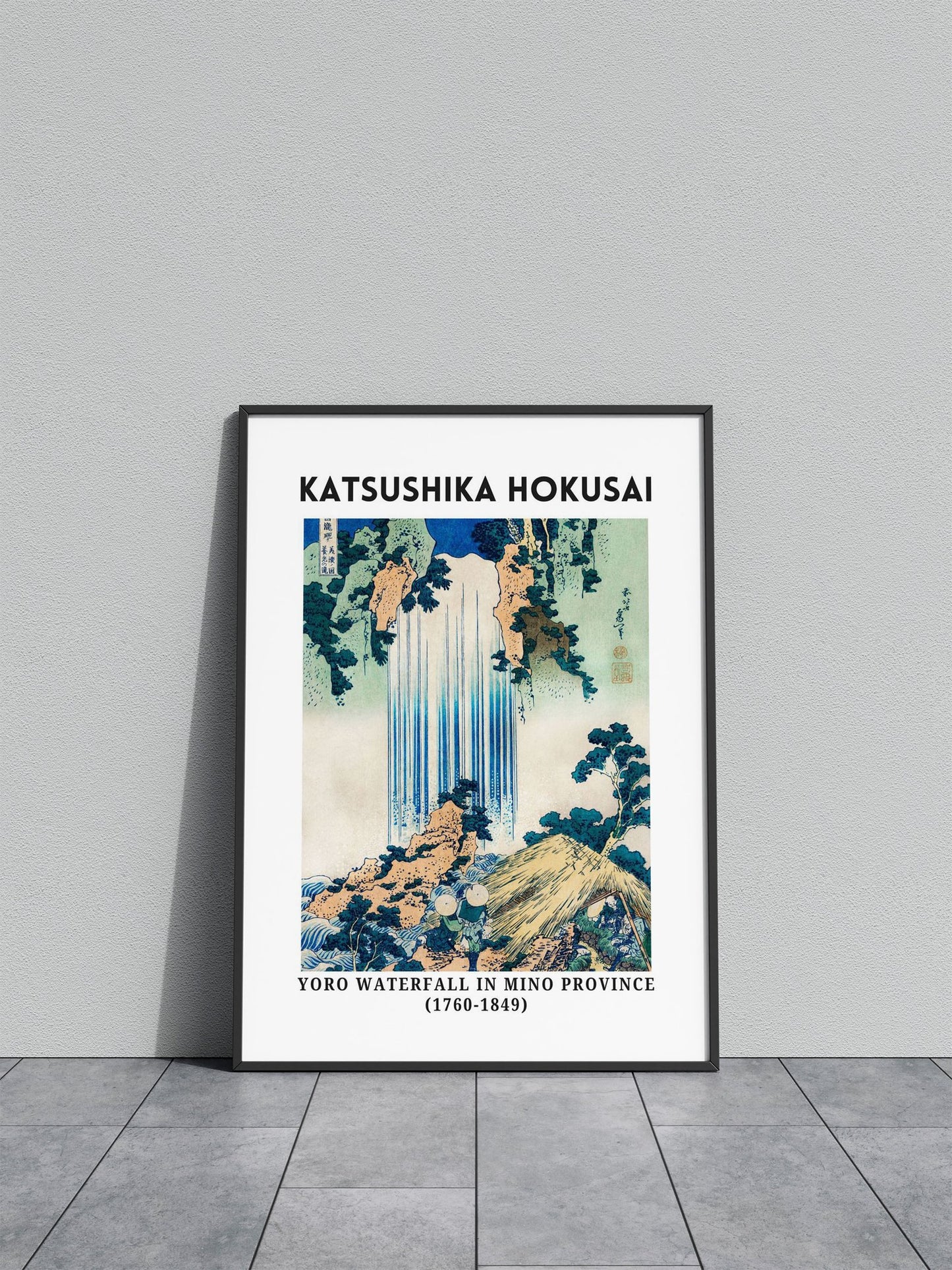 Hokusai Waterfall Asian Style Poster | Wall Art for Home & Office | High-Quality Print - High-Quality Visual Display