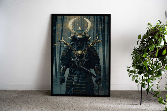 Horned Samurai Asian Style Poster | Wall Art for Home & Office | High-Quality Print - High-Quality Visual Display