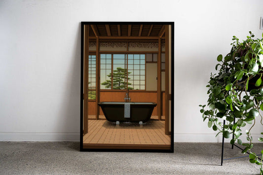 House Japanese Painting Asian Style Poster | Wall Art for Home & Office | High-Quality Print - High-Quality Visual Display
