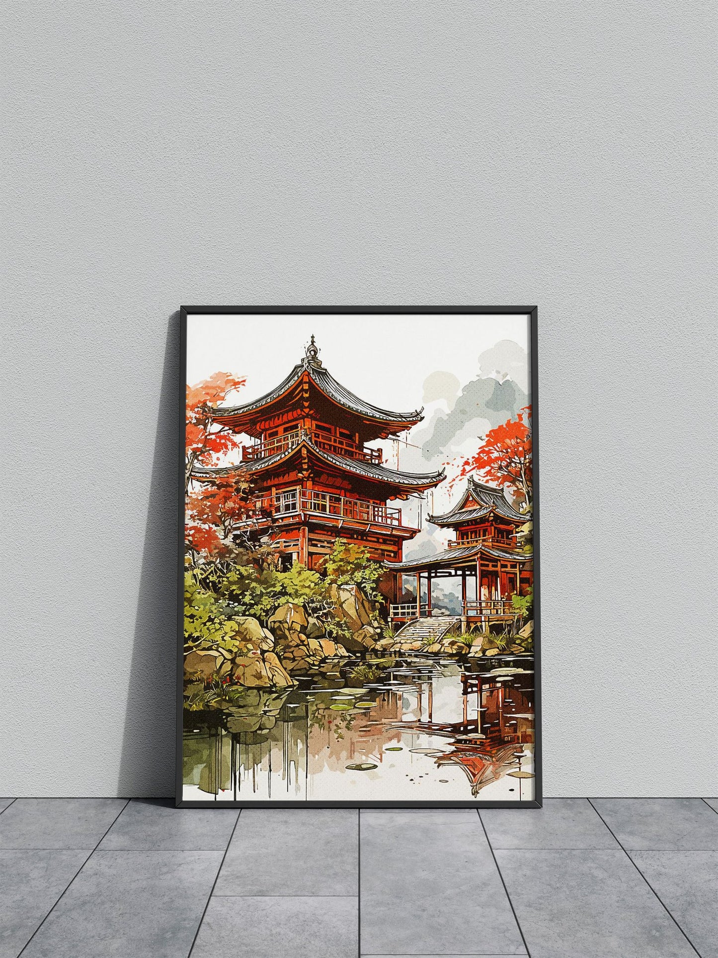 House in Japan Asian Style Poster | Wall Art for Home & Office | High-Quality Print