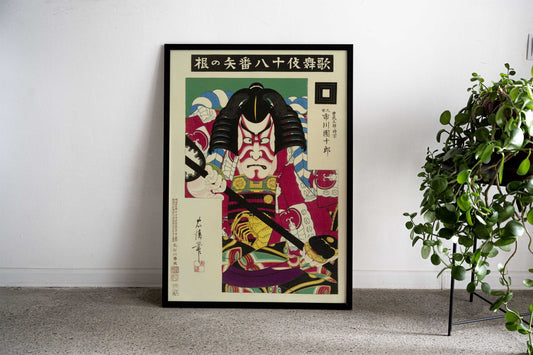 Ichikawa Danjuro Asian Style Poster | Wall Art for Home & Office | High-Quality Print - High-Quality Visual Display