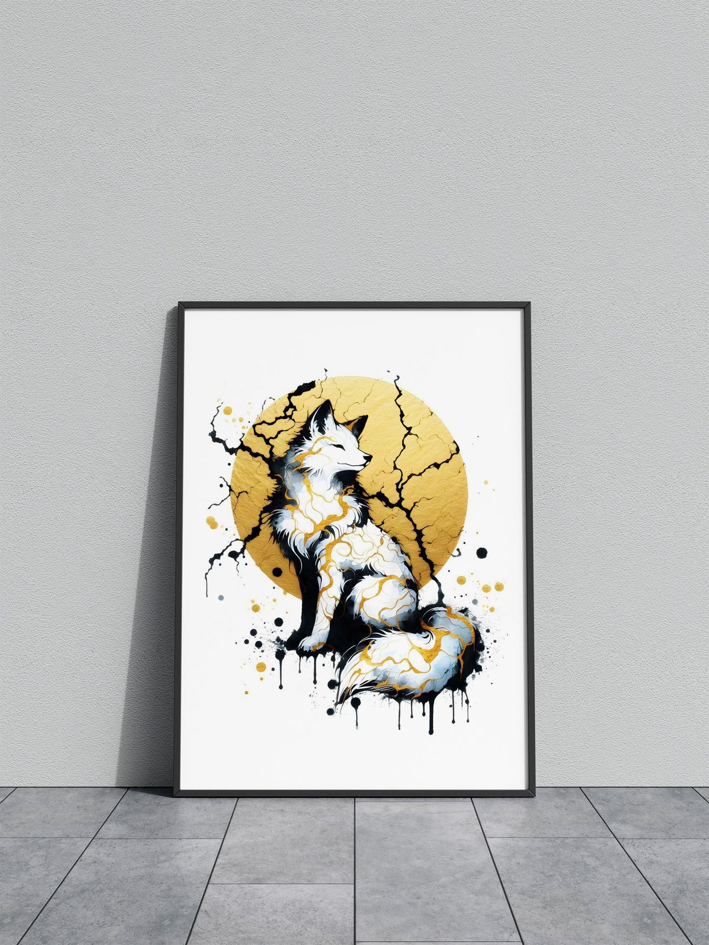 Ink Kitsune Asian Style Poster | Wall Art for Home & Office | High-Quality Print