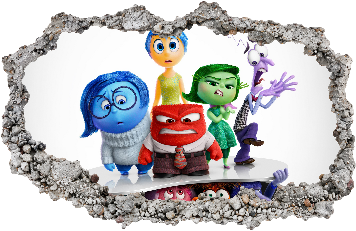 Inside Out 2 Disney Pixar Vinyl Mural Smashed Brick Decal 289