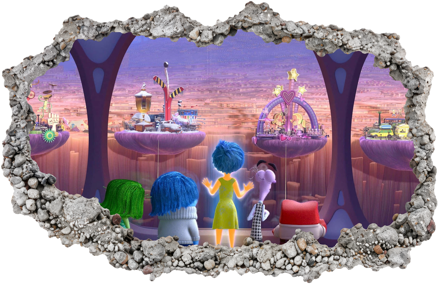 Inside Out 2 Movie Emotions Bedroom Decor Playroom Art Decal 274