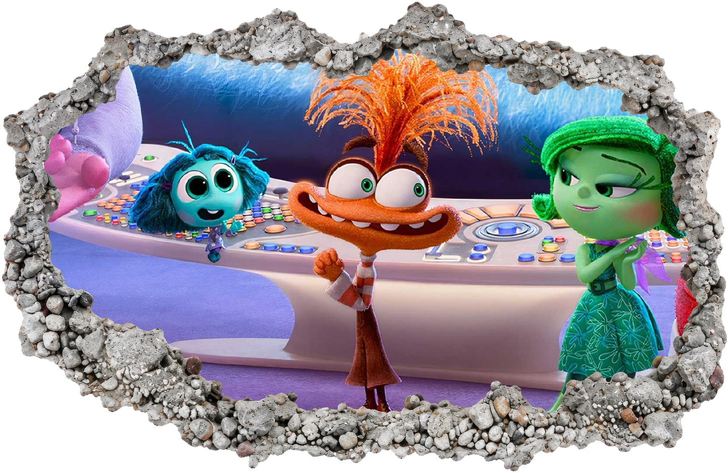 Inside Out 2 Movie Emotions Vinyl Mural Bedroom Decor 336