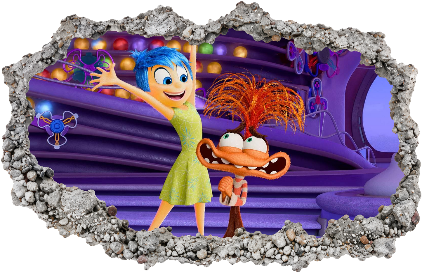Inside Out Joy Anxiety Kids Room Decor Wall Art Sticker 331