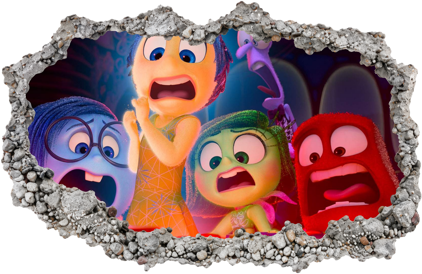 Inside Out Joy Anxiety Nursery Wall Art 3D Effect Sticker 304