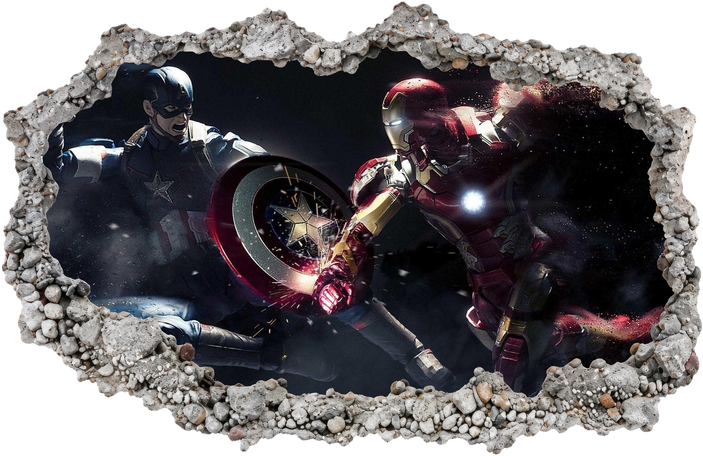 Iron Man Superhero Bedroom Decor Vinyl Mural 084