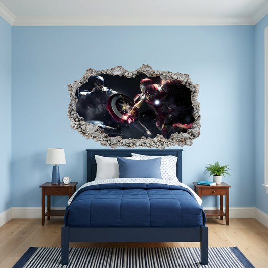 Iron Man Superhero Bedroom Decor Vinyl Mural 084