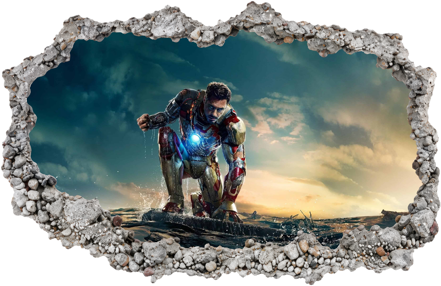 Iron Man Superhero Bedroom Decor Wall Art Sticker 074