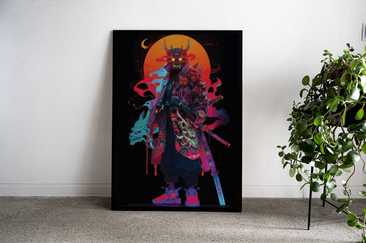 JAPANESE ONI SAMURAI ART Asian Style Poster | Wall Art for Home & Office | High-Quality Print - High-Quality Visual Display