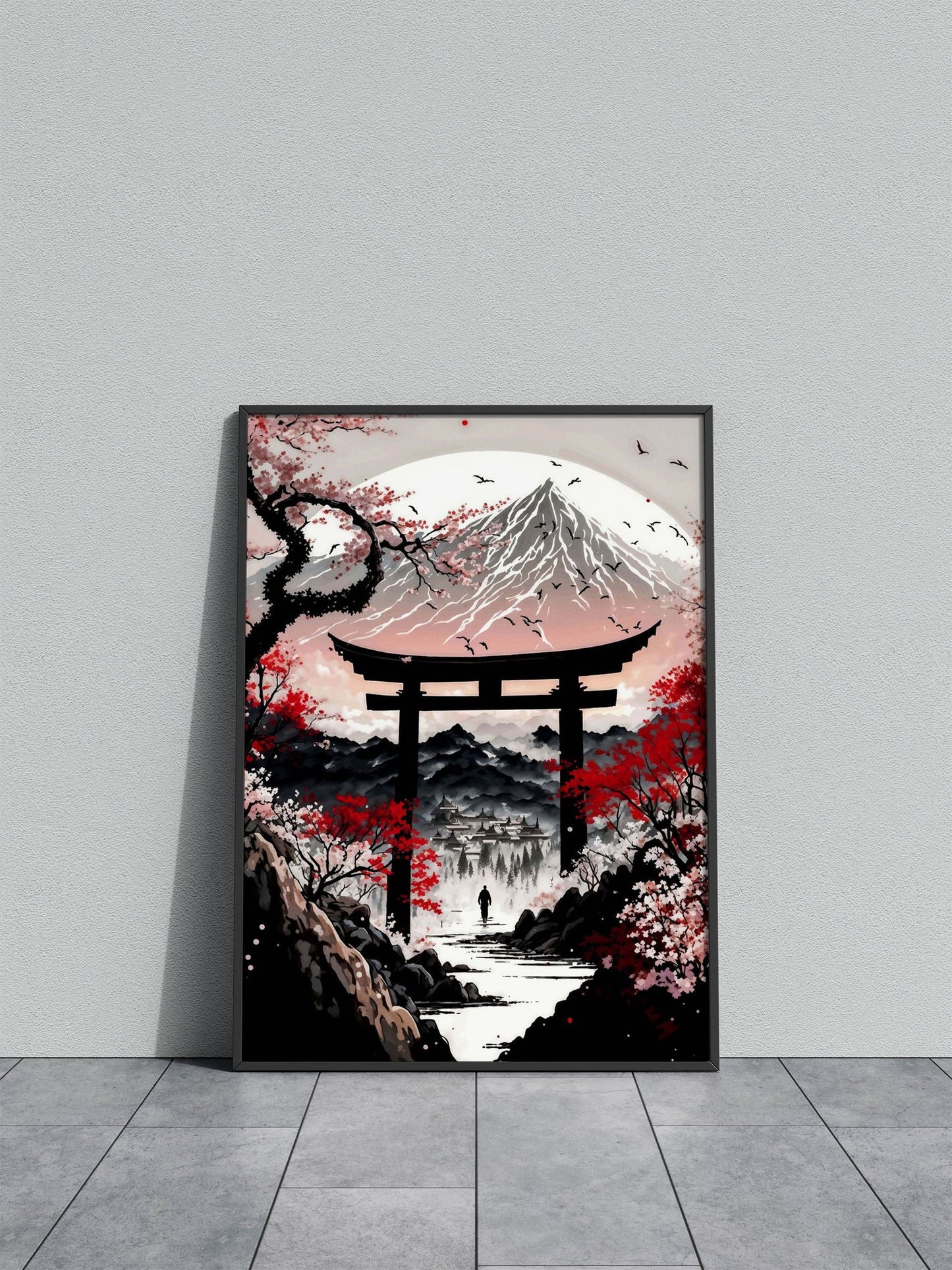 Japan Cherry Blossom Tori Asian Style Poster | Wall Art for Home & Office | High-Quality Print