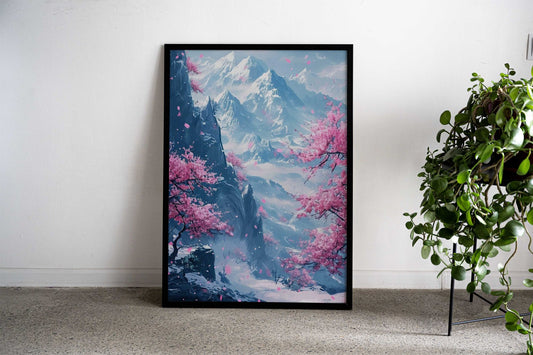 Japan Cherry Landscape Asian Style Poster | Wall Art for Home & Office | High-Quality Print - High-Quality Visual Display