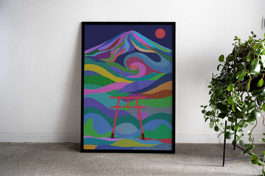 Japan Dream Mountain Asian Style Poster | Wall Art for Home & Office | High-Quality Print - High-Quality Visual Display