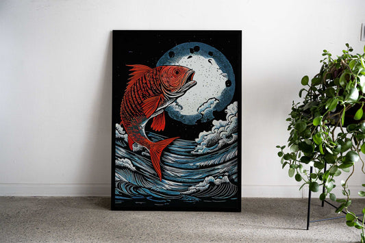 Japan Fish Asian Style Poster | Wall Art for Home & Office | High-Quality Print - High-Quality Visual Display