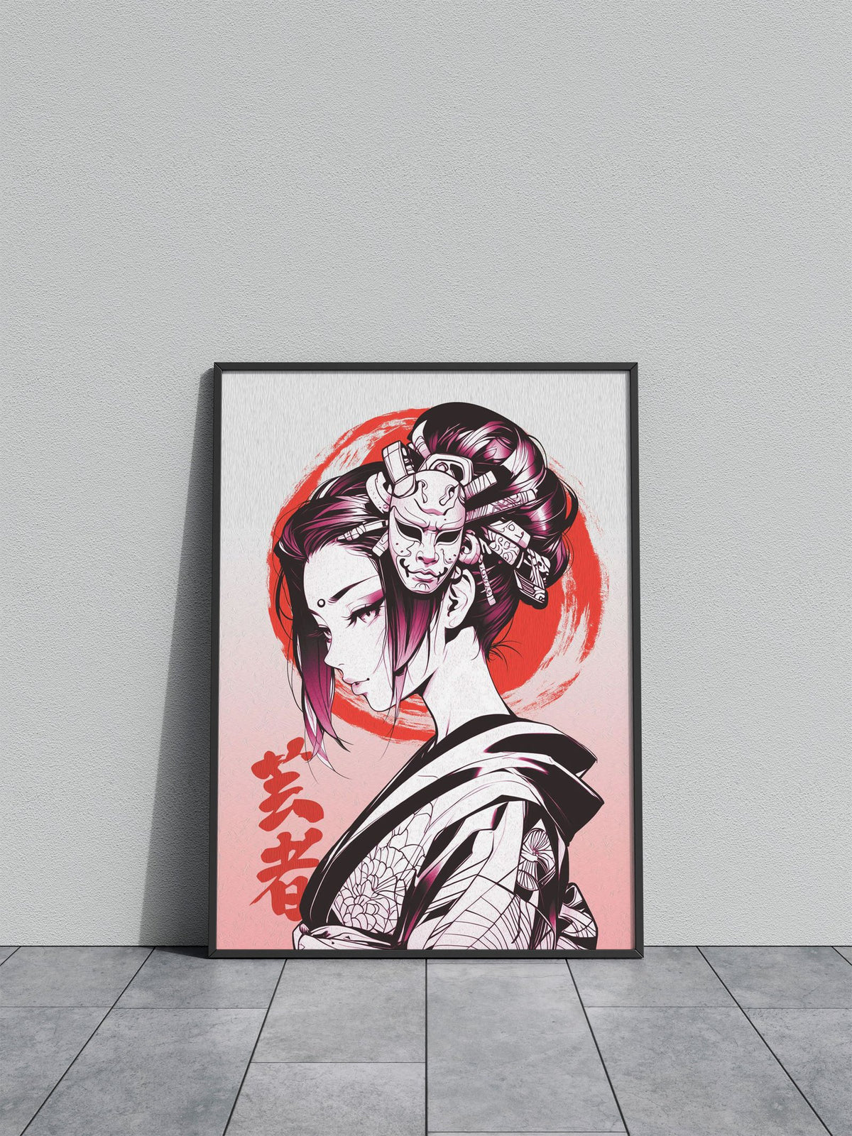 Japan Geisha oil painting Asian Style Poster | Wall Art for Home & Office | High-Quality Print - High-Quality Visual Display