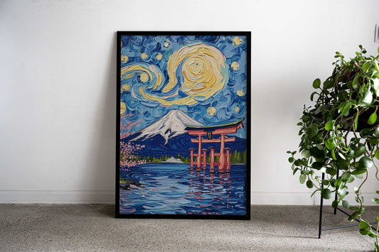 Japan Landscape Van Gogh Asian Style Poster | Wall Art for Home & Office | High-Quality Print - High-Quality Visual Display