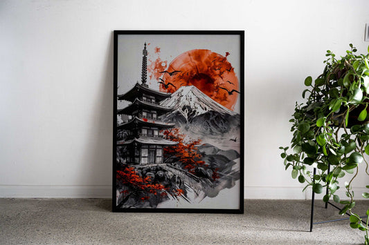 Japan Landscape art Asian Style Poster | Wall Art for Home & Office | High-Quality Print - High-Quality Visual Display