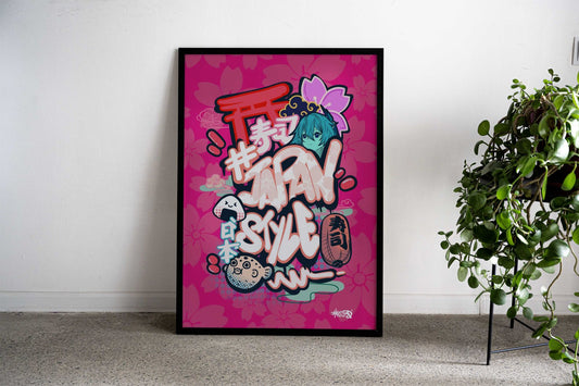 Japan Style Graffiti Art Asian Style Poster | Wall Art for Home & Office | High-Quality Print - High-Quality Visual Display