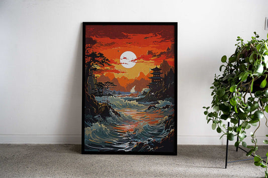Japan Village Asian Style Poster | Wall Art for Home & Office | High-Quality Print - High-Quality Visual Display