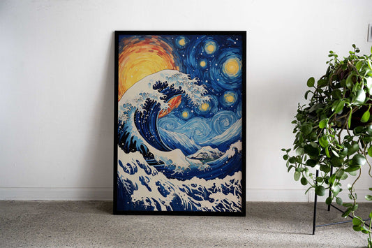 Japan waves Asian Style Poster | Wall Art for Home & Office | High-Quality Print - High-Quality Visual Display