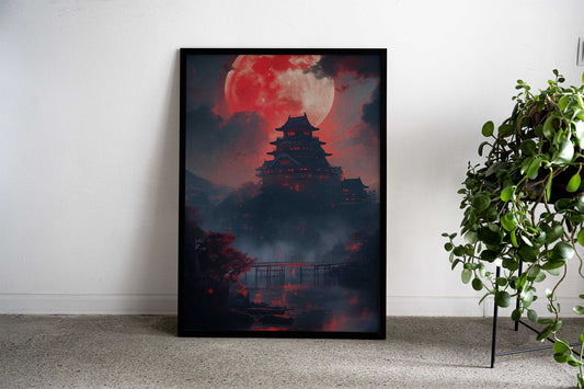 Japanese Black Red Asian Style Poster | Wall Art for Home & Office | High-Quality Print - High-Quality Visual Display