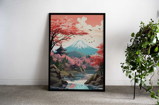 Japanese Blossom Asian Style Poster | Wall Art for Home & Office | High-Quality Print - High-Quality Visual Display