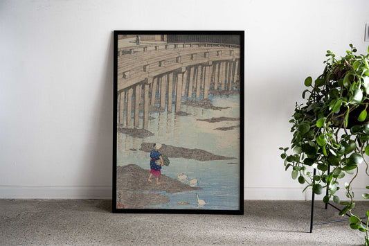 Japanese Bridge and Swans Asian Style Poster | Wall Art for Home & Office | High-Quality Print - High-Quality Visual Display