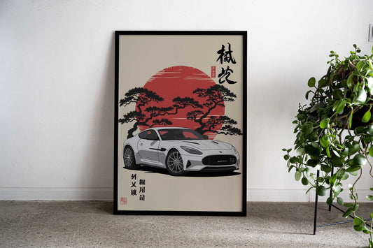 Japanese Car Asian Style Poster | Wall Art for Home & Office | High-Quality Print - High-Quality Visual Display