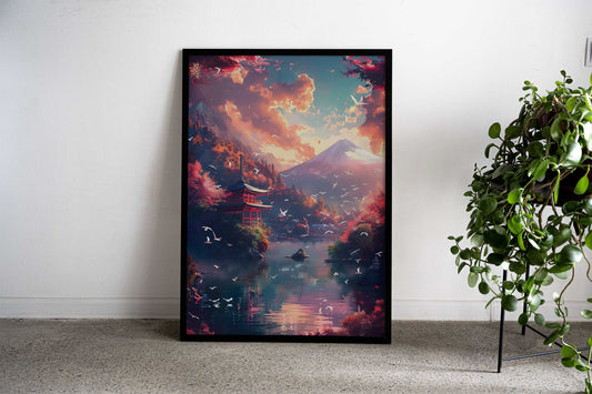 Japanese Castle Asian Style Poster | Wall Art for Home & Office | High-Quality Print - High-Quality Visual Display