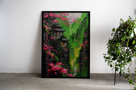 Japanese Cherry Paradise Asian Style Poster | Wall Art for Home & Office | High-Quality Print - High-Quality Visual Display