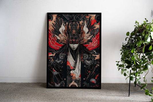 Japanese Demon Art Print Asian Style Poster | Wall Art for Home & Office | High-Quality Print - High-Quality Visual Display