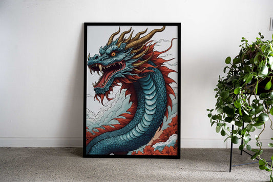Japanese Dragon 3 Asian Style Poster | Wall Art for Home & Office | High-Quality Print - High-Quality Visual Display