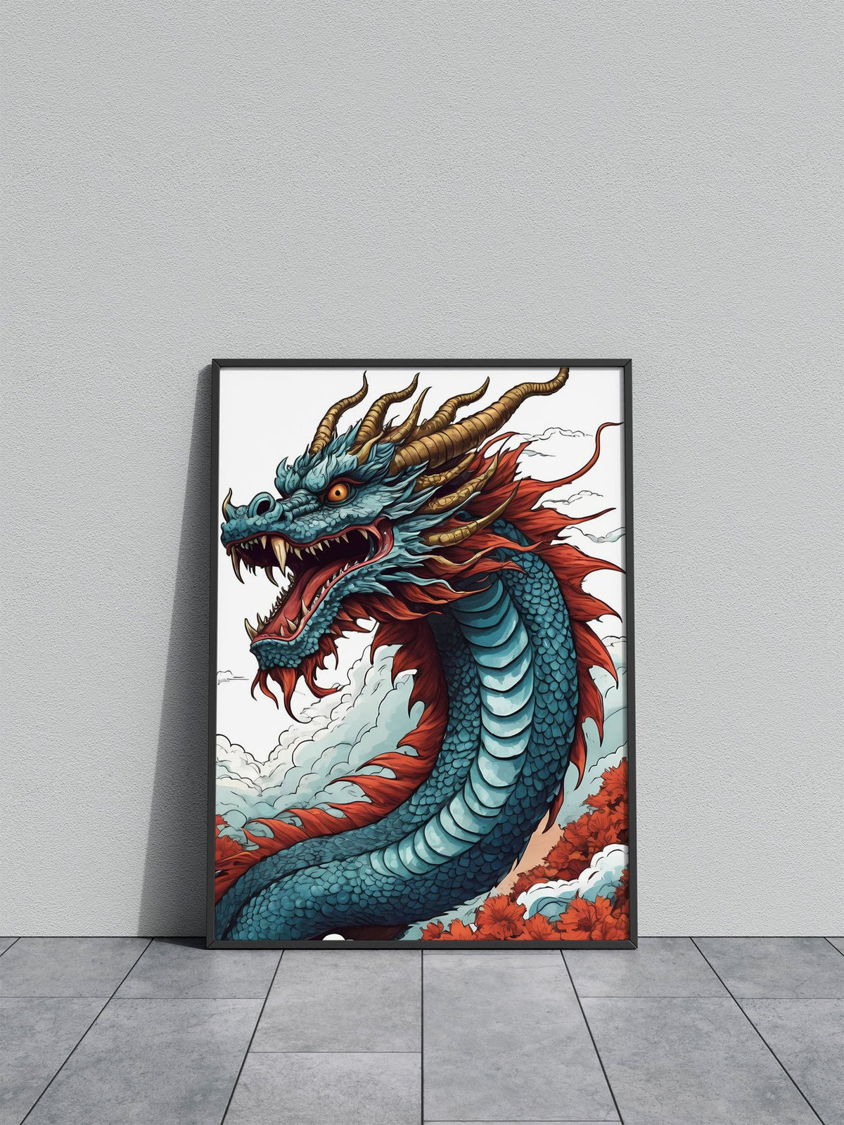 Japanese Dragon 3 Asian Style Poster | Wall Art for Home & Office | High-Quality Print - High-Quality Visual Display