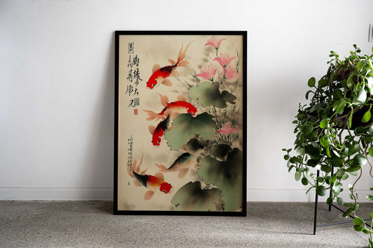 Japanese Fish 2 Asian Style Poster | Wall Art for Home & Office | High-Quality Print - High-Quality Visual Display