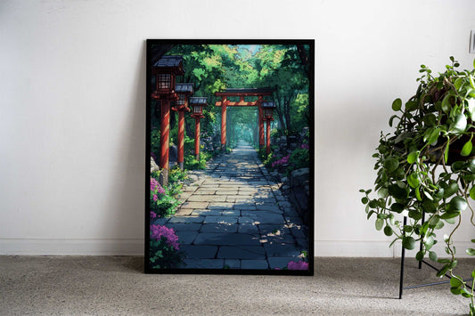 Japanese Garden Path Asian Style Poster | Wall Art for Home & Office | High-Quality Print - High-Quality Visual Display