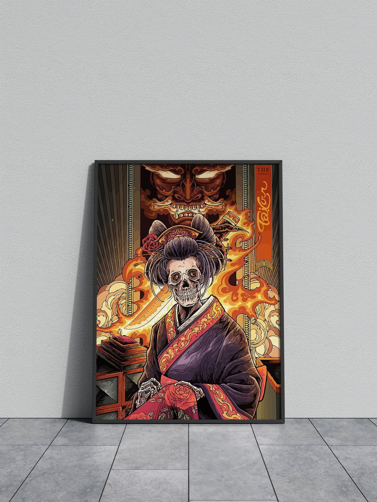 Japanese Geisha Demon Asian Style Poster | Wall Art for Home & Office | High-Quality Print - High-Quality Visual Display