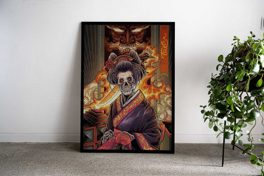 Japanese Geisha Demon Asian Style Poster | Wall Art for Home & Office | High-Quality Print - High-Quality Visual Display