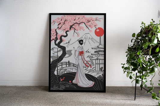 Japanese Girl Asian Asian Style Poster | Wall Art for Home & Office | High-Quality Print - High-Quality Visual Display