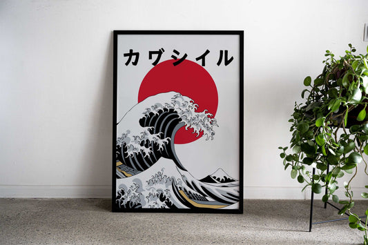 Japanese Great Wave Asian Style Poster | Wall Art for Home & Office | High-Quality Print - High-Quality Visual Display