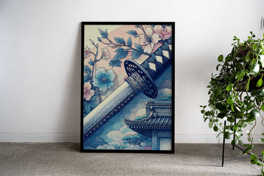 Japanese Katana Sword Art Asian Style Poster | Wall Art for Home & Office | High-Quality Print - High-Quality Visual Display