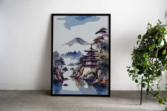 Japanese Landscape 6 Asian Style Poster | Wall Art for Home & Office | High-Quality Print - High-Quality Visual Display