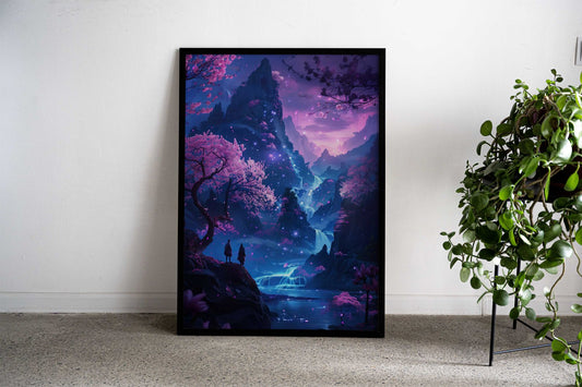 Japanese Mountain Lake Asian Style Poster | Wall Art for Home & Office | High-Quality Print - High-Quality Visual Display