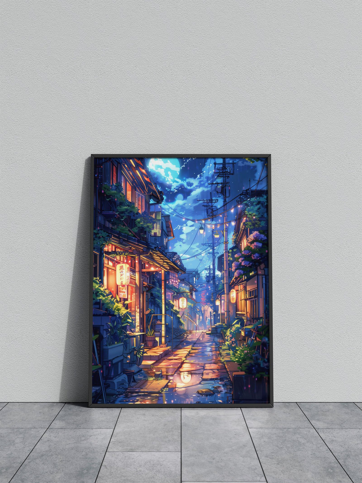 Japanese Nights Anime Lofi Asian Style Poster | Wall Art for Home & Office | High-Quality Print - High-Quality Visual Display