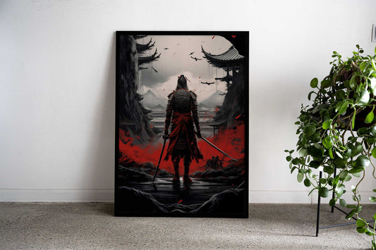 Japanese Painting Samurai Asian Style Poster | Wall Art for Home & Office | High-Quality Print - High-Quality Visual Display