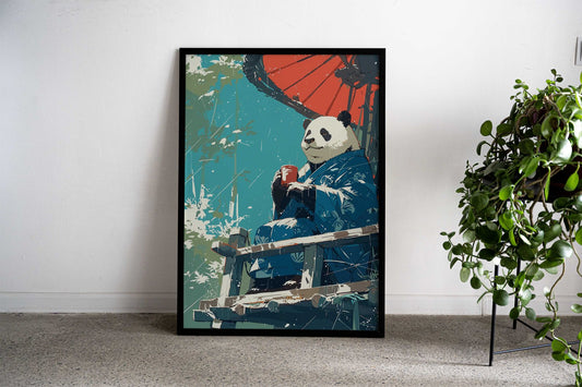 Japanese Panda Kimono Asian Style Poster | Wall Art for Home & Office | High-Quality Print - High-Quality Visual Display