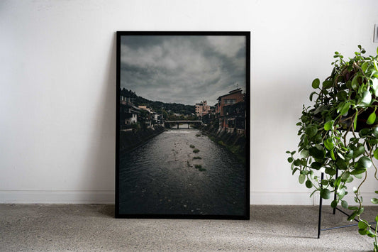 Japanese River Town Asian Style Poster | Wall Art for Home & Office | High-Quality Print - High-Quality Visual Display