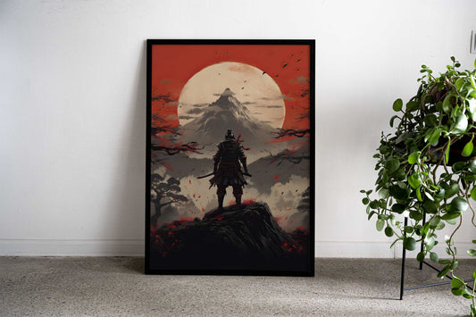 Japanese Samurai Sakura Asian Style Poster | Wall Art for Home & Office | High-Quality Print - High-Quality Visual Display